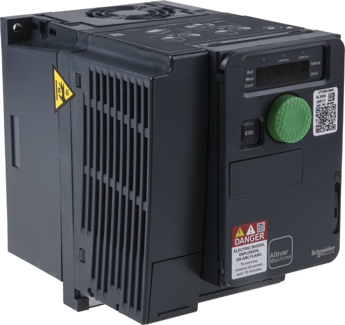 Schneider Electric Variable Speed Drive, 1.5 kW, 3 Phase, 400 V ac, 6.4 A, ATV32 Series