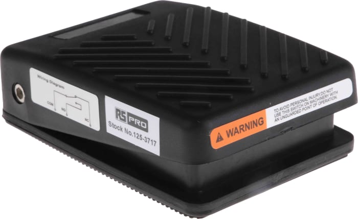 Interrupteur à pédale RS PRO Momentané, 1RT 15 A 250V IP20
