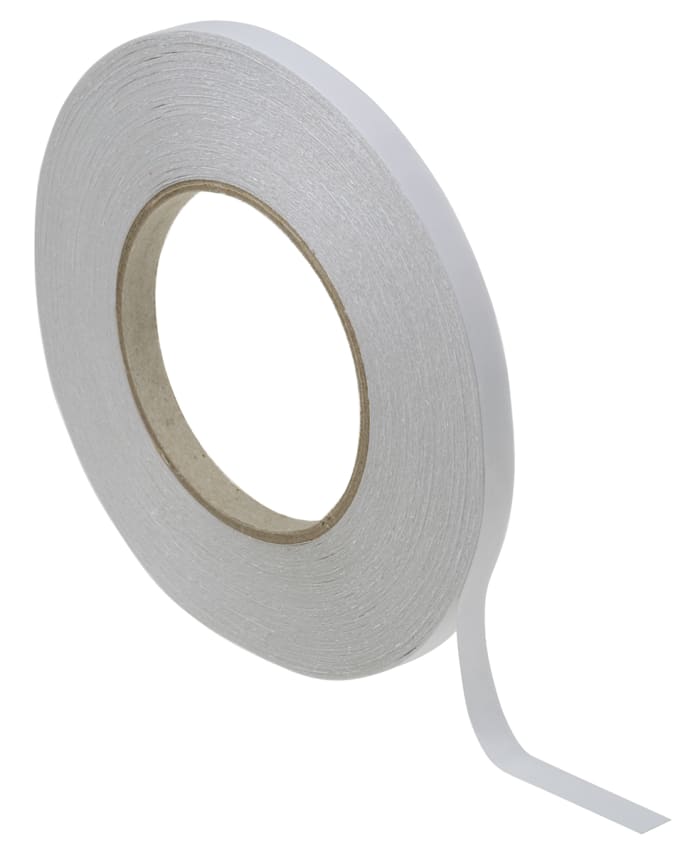 RS PRO  RS PRO White Double Sided Paper Tape, Non-Woven Backing