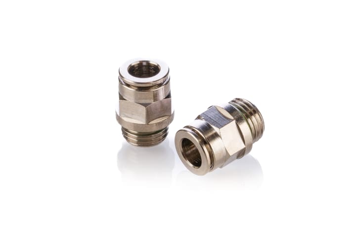 Festo NPQH Series Straight Threaded Adaptor, G 1/4 Male to Push In 8 mm, Threaded-to-Tube Connection Style, 578342