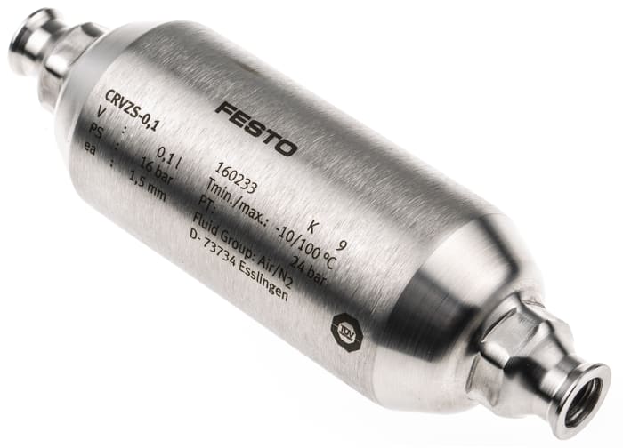 Accumulateur Festo CRVZS-0.75 - Capacité 0,75 Litre, Pression Max 16 Bar - Occasion Fonctionnelle