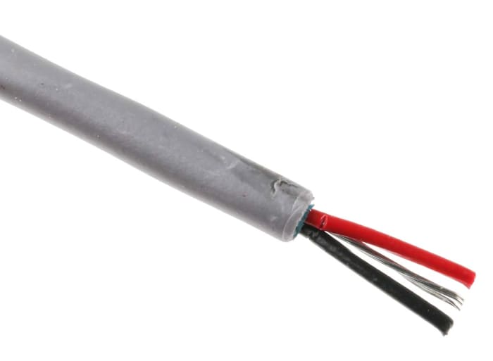 Alpha Wire, Bükümlü Çift Endüstriyel Kablo, Yangına Dayanıklı, Kesit: 0,23 mm², Ekranlı, 300 V