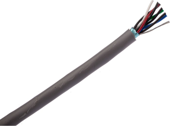 Cable de datos apantallado Alpha Wire Alpha Essentials Communication &amp; Control de 8 conductores, 4 pares, 0,23 mm², 24