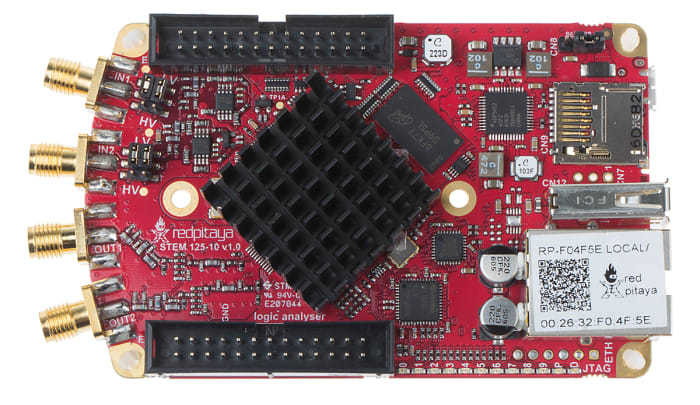 Osciloscopio basado en PC Red Pitaya STEMLab125-10, canales:2 A, 40MHZ, interfaz IIC, SPI, UART, USB