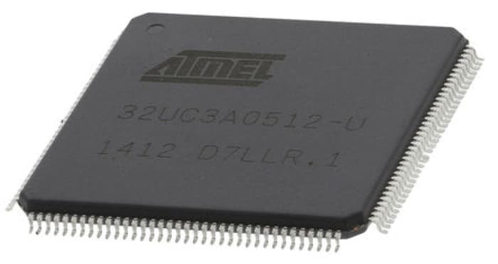 Microchip, 32bit AVR32, AT32 Microcontroller, 66MHz, 512 kB Flash, 144-Pin LQFP
