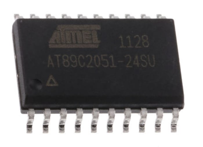 Microchip, 8bit 8051, AT89 Microcontroller, 24MHz, 2 kB Flash, 20-Pin SOIC