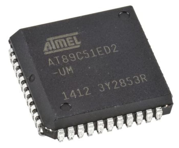 Microchip, 8bit 8051, AT89 Microcontroller, 40 MHz, 60 MHz, 64 kB Flash, 44-Pin PLCC