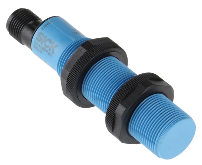 Sensor de proximidad SICK, rosca M18, alcance 8 mm, alim. 10 → 36 V dc, salida digital PNP, NO+NC, IP68, IP69K