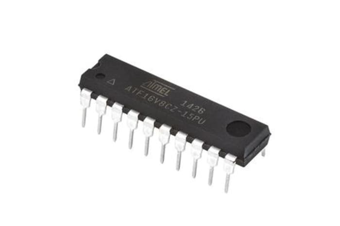 Dispositivo lógico de programación sencilla SPLD ATF16V8CZ-15PU, ATF16V8C 150 puertas, 8 macrocélulas, 8 I/O, 62MHZ