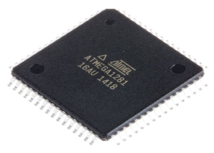 Microchip, 8bit AVR, ATmega Microcontroller, 16MHz, 128 kB Flash, 64-Pin TQFP
