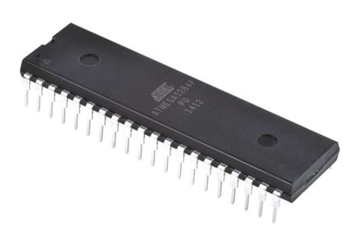 Microchip, 8bit AVR, ATmega Microcontroller, 20MHz, 128 kB Flash, 40-Pin PDIP