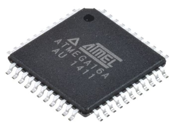 Microchip, 8bit AVR, ATmega Microcontroller, 16MHz, 16 kB Flash, 44-Pin TQFP