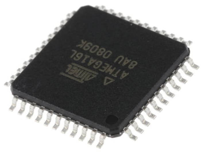 Microchip, 8bit AVR, ATmega Microcontroller, 8MHz, 16 kB Flash, 44-Pin TQFP
