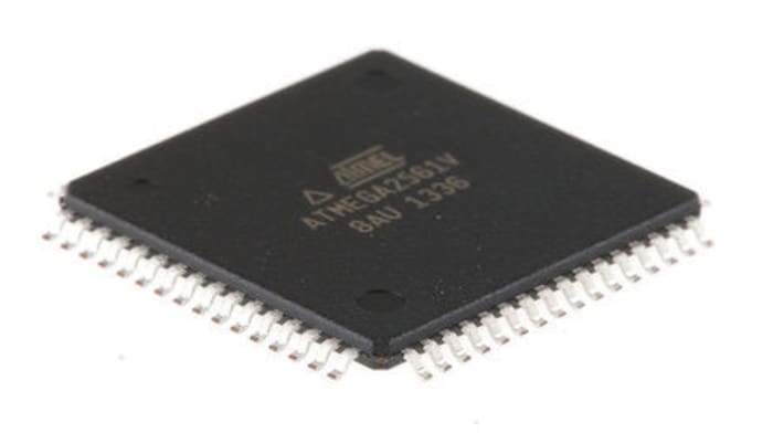 Microchip, 8bit AVR, ATmega Microcontroller, 8MHz, 256 kB Flash, 64-Pin TQFP