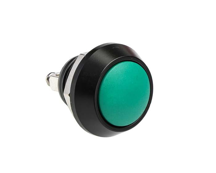 Bulgin MMP0120 Series Push Button Switch, Momentary, Panel Mount, 12mm Cutout, SPST, 36V dc, IP67