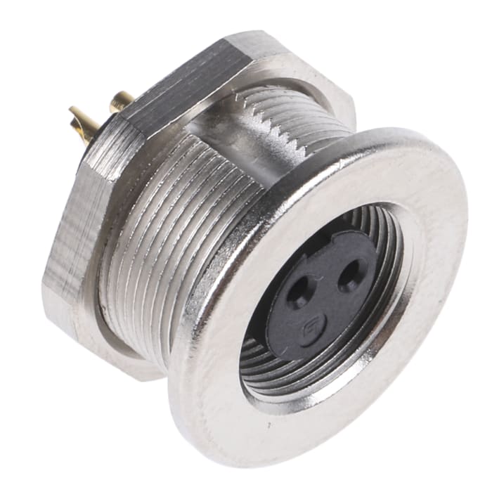Binder Circular Connector, 2 Contacts, Panel Mount, M9 Connector, Socket, Female, IP67, 712 Series