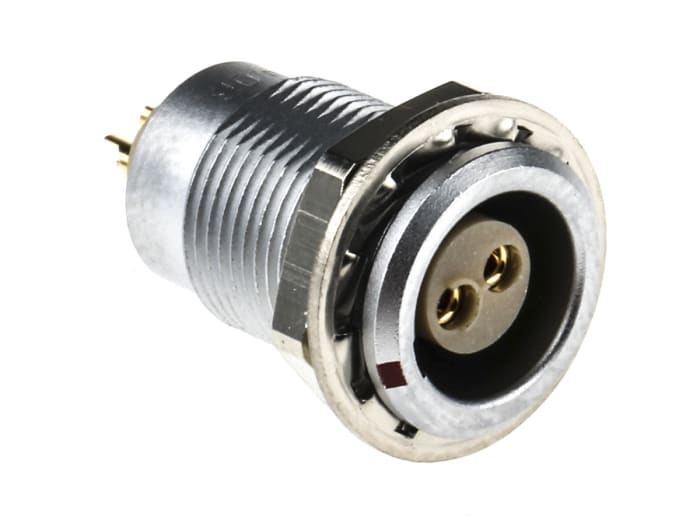 LEMO Circular Connector, 2 Contacts, Panel Mount, Socket, Female, IP50, 0B Series
