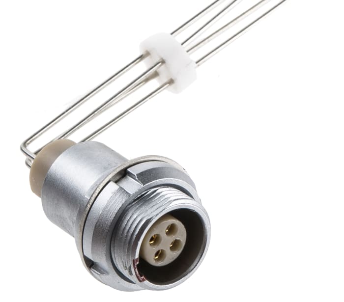 LEMO Circular Connector, 4 Contacts, Panel Mount, Socket, Female, IP50, 0B Series