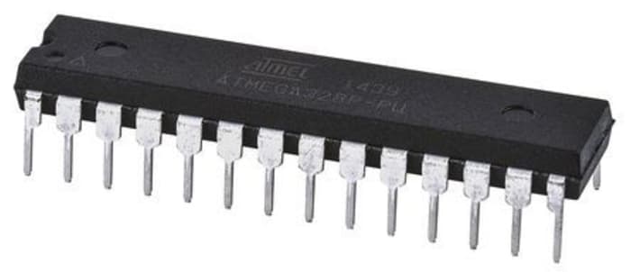 Microchip, 8bit AVR, ATmega Microcontroller, 20MHz, 32 kB Flash, 28-Pin PDIP