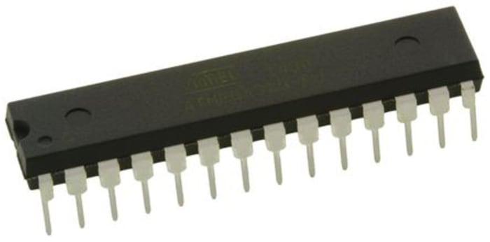 Microchip, 8bit AVR, ATmega Microcontroller, 20MHz, 32 kB Flash, 28-Pin PDIP