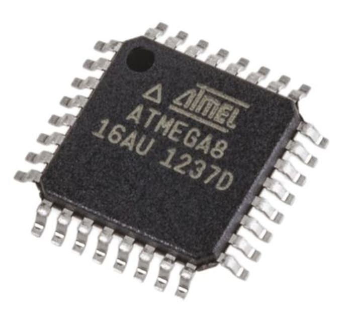 Microchip, 8bit AVR, ATmega Microcontroller, 16MHz, 8 kB Flash, 32-Pin TQFP