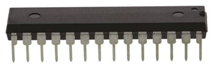 Microchip, 8bit AVR, ATmega Microcontroller, 16MHz, 8 kB Flash, 28-Pin PDIP