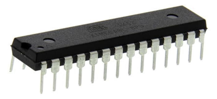 Microchip, 8bit AVR, ATmega Microcontroller, 8MHz, 8 kB Flash, 28-Pin PDIP