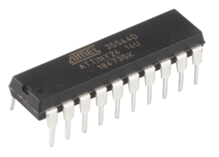 Microchip, 8bit AVR, ATtiny26 Microcontroller, 16MHz, 2 kB Flash, 20-Pin PDIP