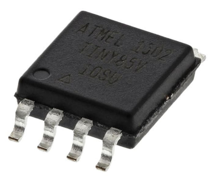 Microchip, 8bit AVR, ATtiny85 Microcontroller, 10MHz, 8 kB Flash, 8-Pin SOIJ