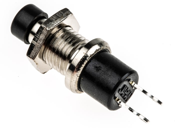 KNITTER-SWITCH Miniature Push Button Switch, Momentary, Panel Mount, SPST, 250V ac