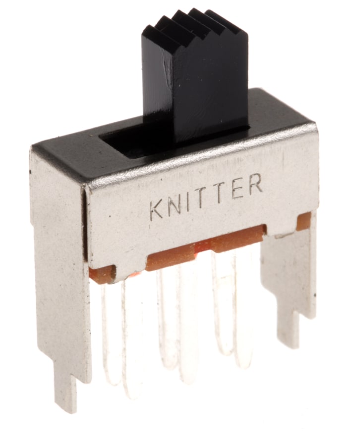 KNITTER-SWITCH PCB Slide Switch DPDT Latching 350 mA@ 30 V dc Slide