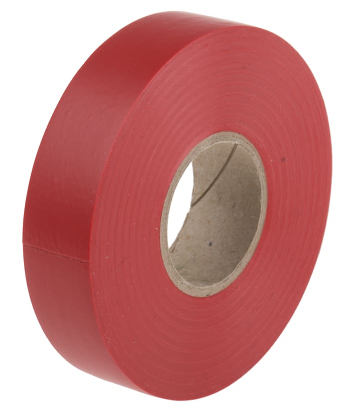 Ruban isolant RS PRO en PVC Rouge, 33m x 19mm
