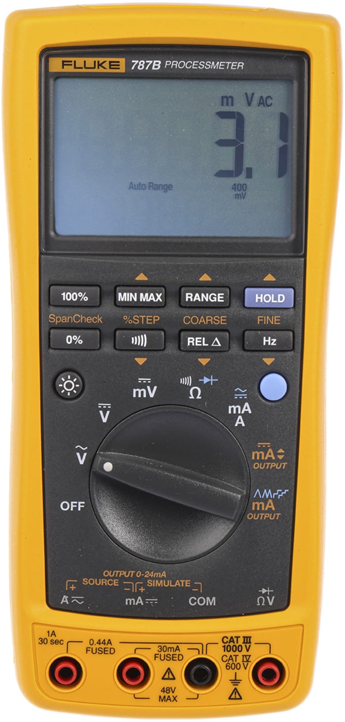 FLUKE787B Fluke Fluke 787B Handheld Digital Multimeter, True RMS, 1A