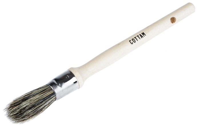 Cottam Thin 12mm Paint Brush with Round Bristles