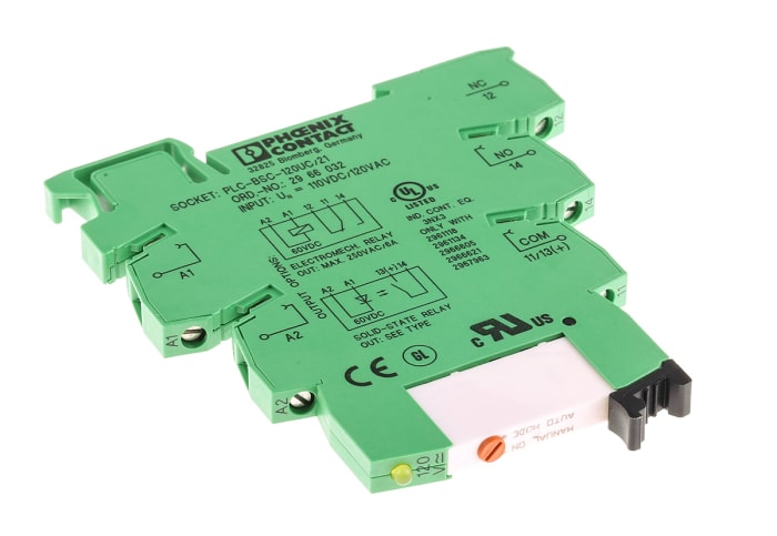 Phoenix Contact PLC-RSC-120UC/21/MS Series Interface Relay, DIN Rail Mount, 110V ac/dc Coil, SPDT, 1-Pole