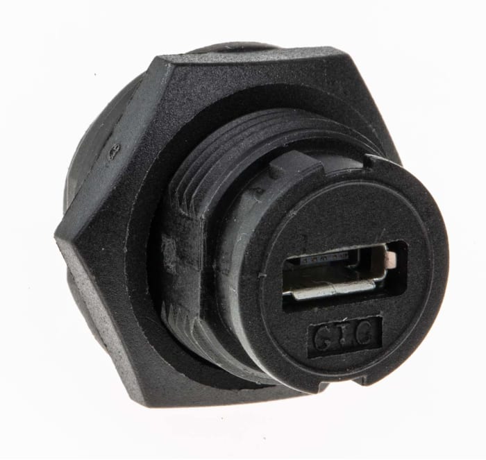 RS PRO Straight, Panel Mount, Socket to Socket Type Micro AB to Micro AB IP67 USB Connector