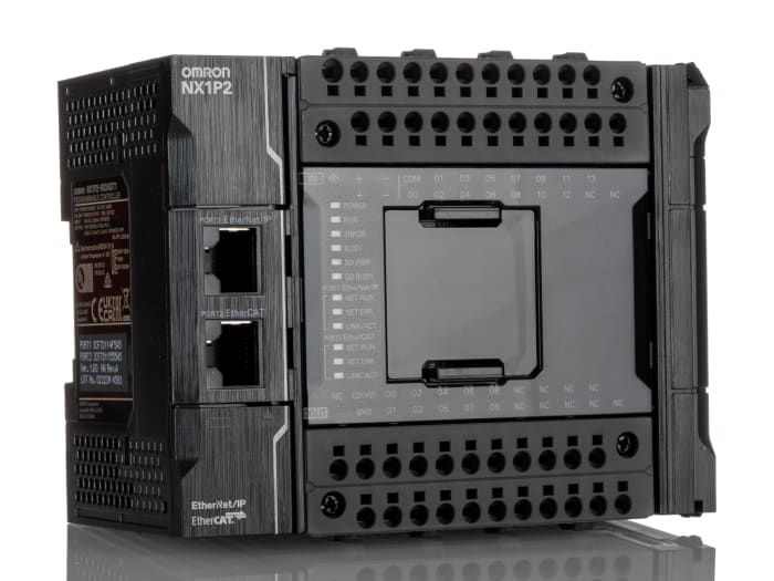 Omron NX1P Series PLC CPU for Use with NX Series EtherCAT Coupler, 20.4 → 28.8 V Supply, PNP Output, 14-Input,