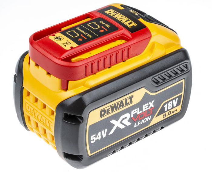 DCB547-XJ DeWALT, DeWALT DCB547-XJ 9Ah 18 V, 54 V Power Tool Battery, For  Use With 18V XR & 54V XR FLEXVOLT Tool, 136-2987