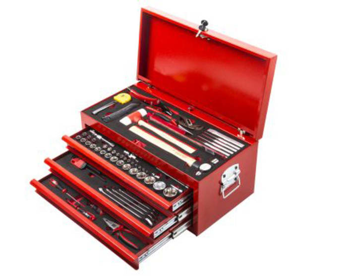 RS PRO 98 Piece Mechanical Tool Kit with Case