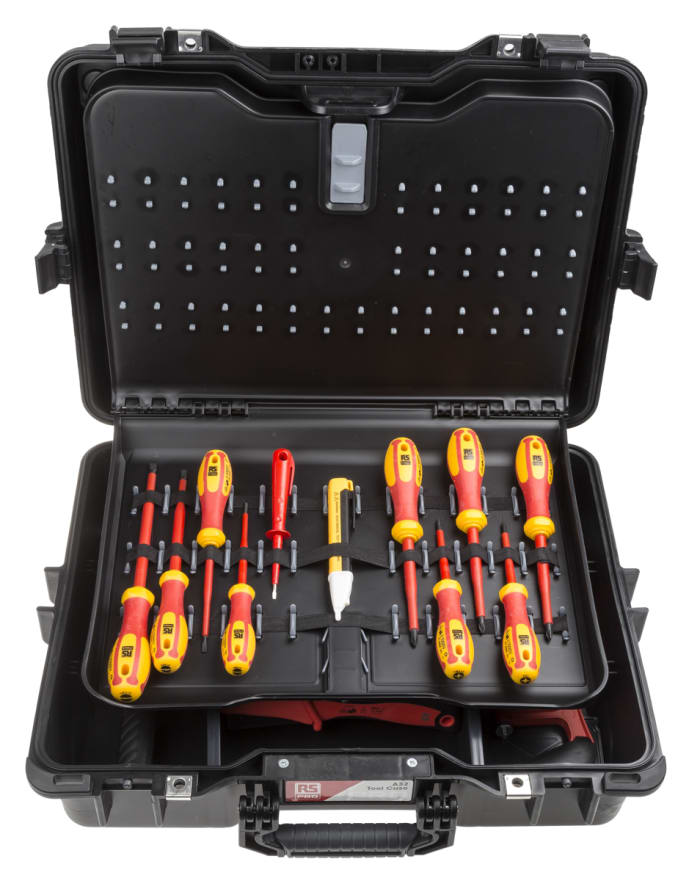RS PRO, RS PRO 36 Piece Electricians Tool Kit with Case, VDE Approved, 136-3417