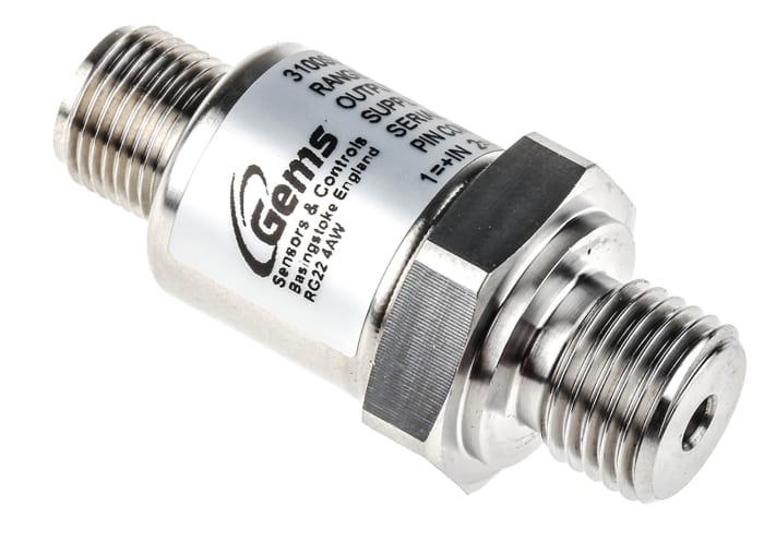 Capteur de pression Gems Sensors 3100, Relative, 400bar, pour Fluide air, Fluide hydraulique, Huile hydraulique, Huile,