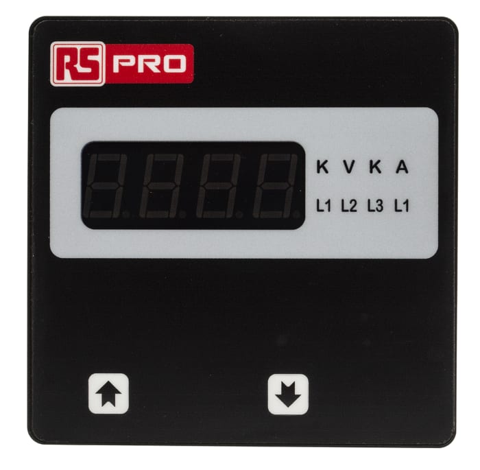 Ampèremètre numérique V c.a. RS PRO, 92mm x 92mm