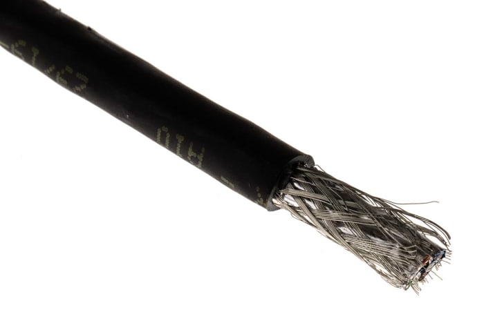 CAEMMC, 305m Cat6a, Black, S/FTP Shielded, Unterminated PVC Sheath