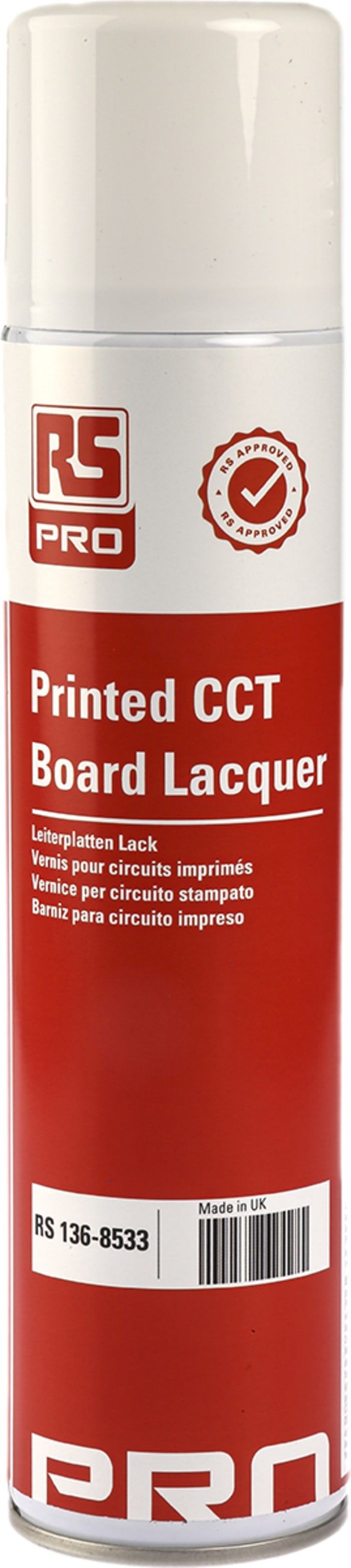 Revestimiento para PCB RS PRO transparente, Aerosol de 400 ml, 45kV/mm