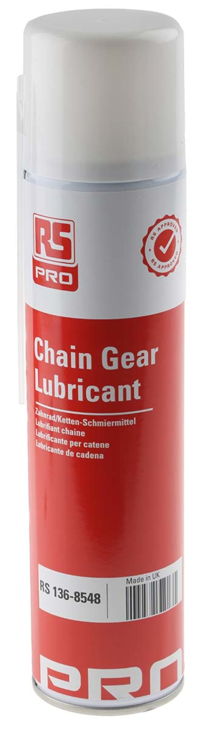 RS PRO Chain Gear PTFE Lubricant 400 ml Aerosol