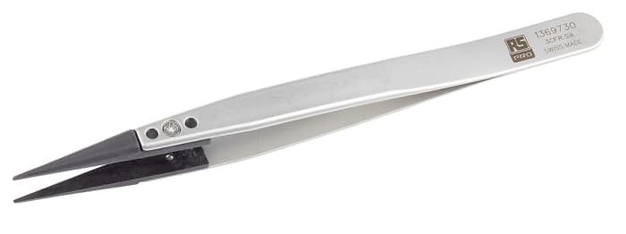 RS PRO 130 mm, Stainless Steel, ESD Tweezers