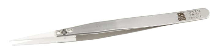 RS PRO 135 mm, Stainless Steel, Tweezers