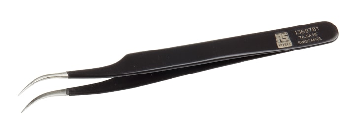 RS PRO 120 mm, Stainless Steel, ESD Tweezers