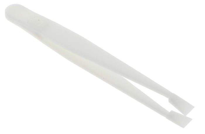 RS PRO 115 mm, Delrin Plastic, Flat, Tweezers