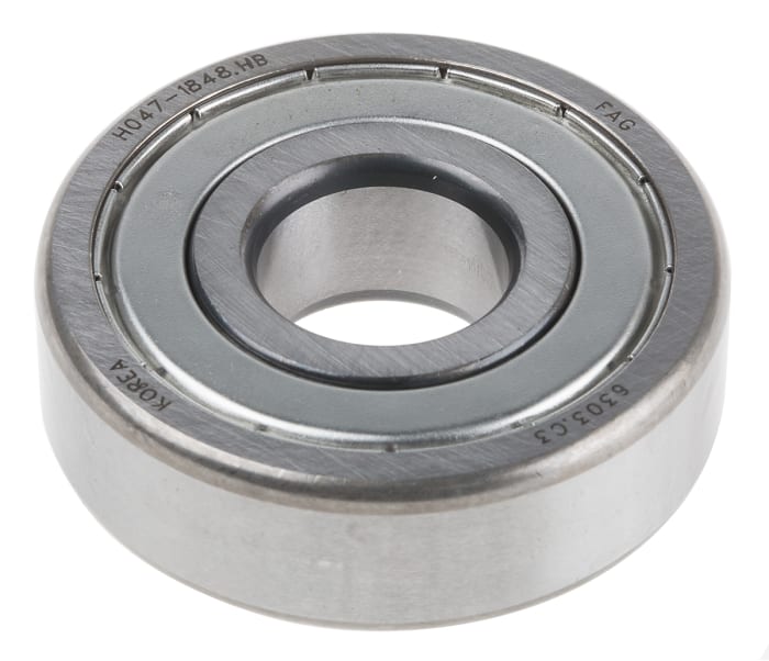 Roulement à billes à gorge profonde à une rangée FAG, ø int. 17mm, ø ext. 47mm, larg. 14mm